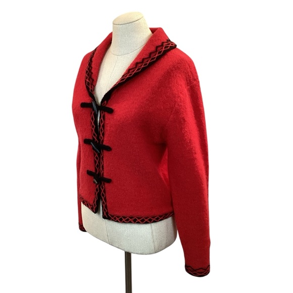 Vintage Christopher & Banks Wool Jacket Red - Picture 2 of 12